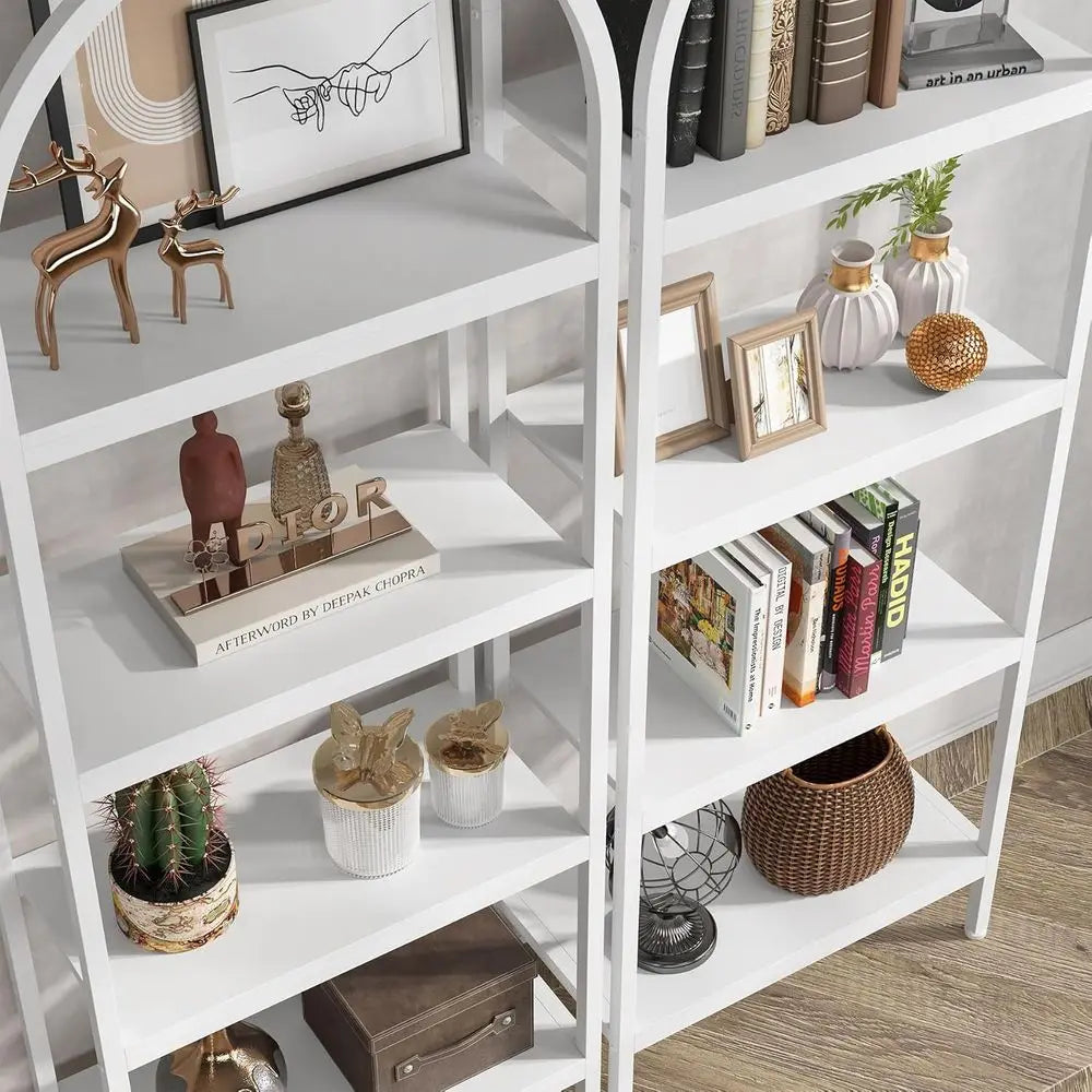 DAFIFY Open Bookshelf With Metal Frame Storage Rack