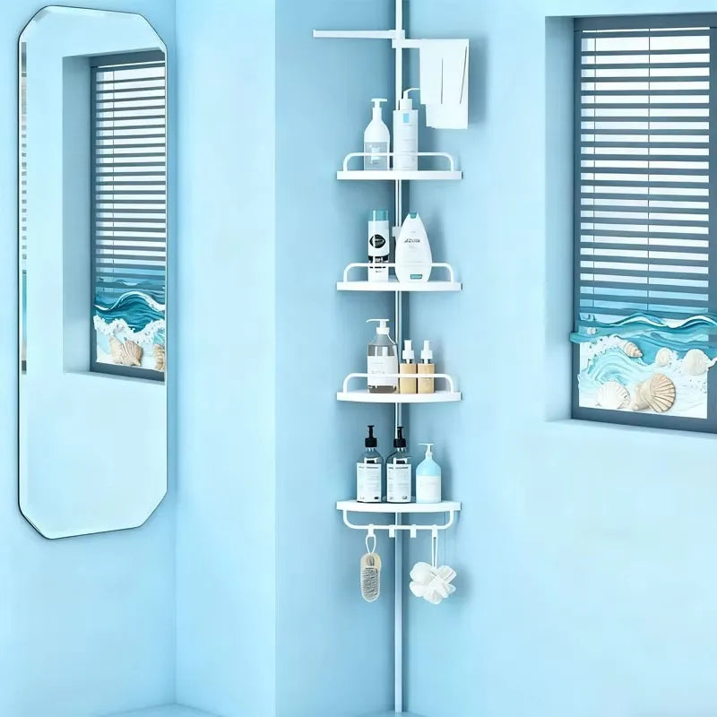 Corner Shower Bar Organizer Towel Rack Waterproof Plastic