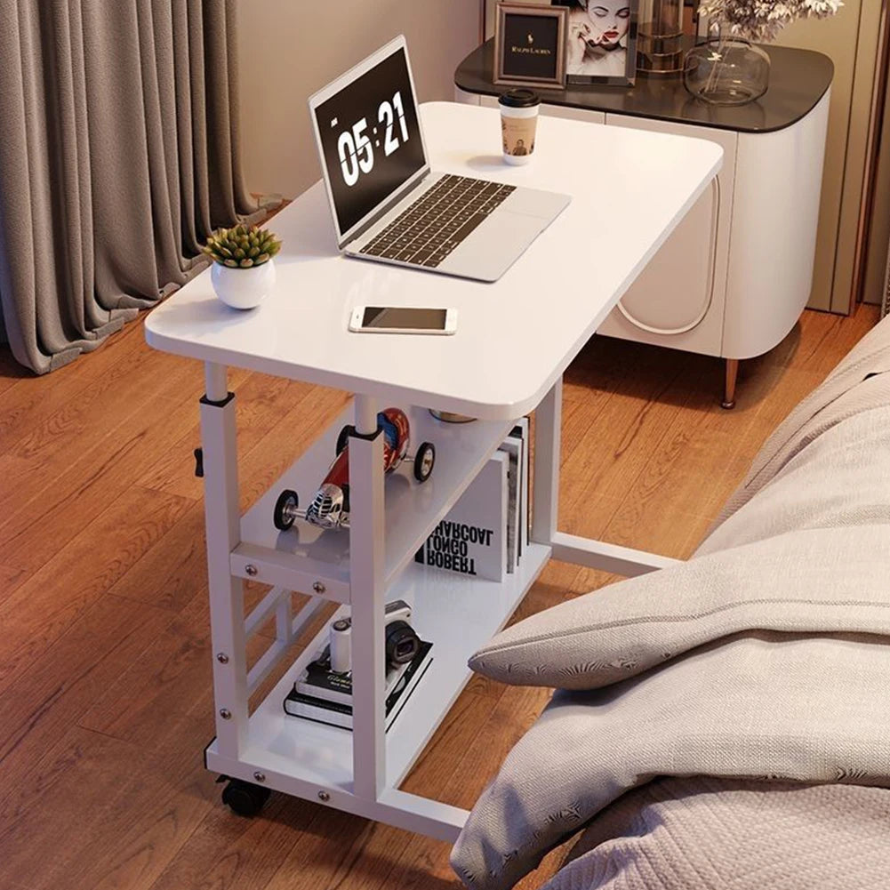 APWIKOGER Multi Layer Standing Desk Height Adjustable Wooden Computer Desk Workstation Bedside Table For Home Office