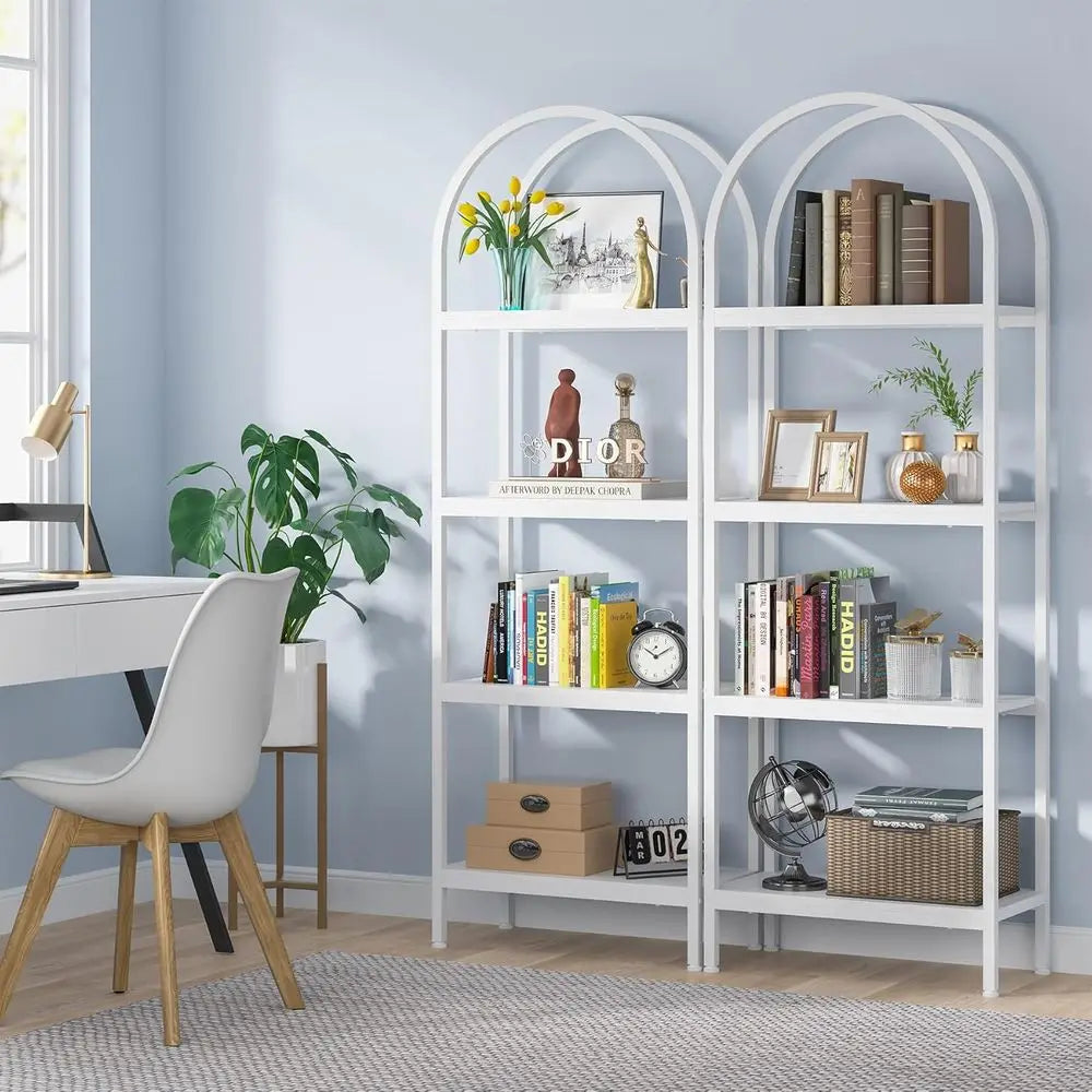 DAFIFY Open Bookshelf With Metal Frame Storage Rack