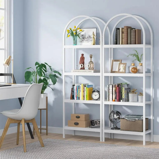 DAFIFY Open Bookshelf With Metal Frame Storage Rack