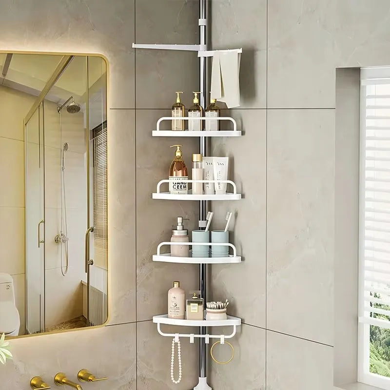 Corner Shower Bar Organizer Towel Rack Waterproof Plastic