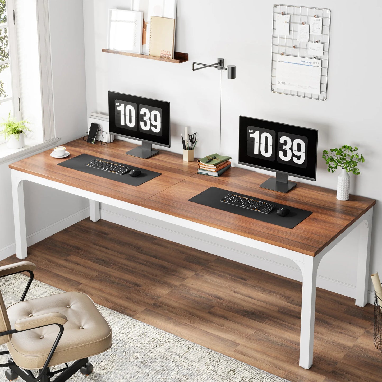 Tribesigns Extra Long Computer Desk For Home Office 2 Person
