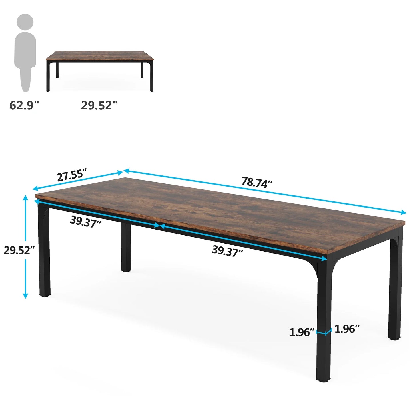 Tribesigns Extra Long Computer Desk For Home Office 2 Person