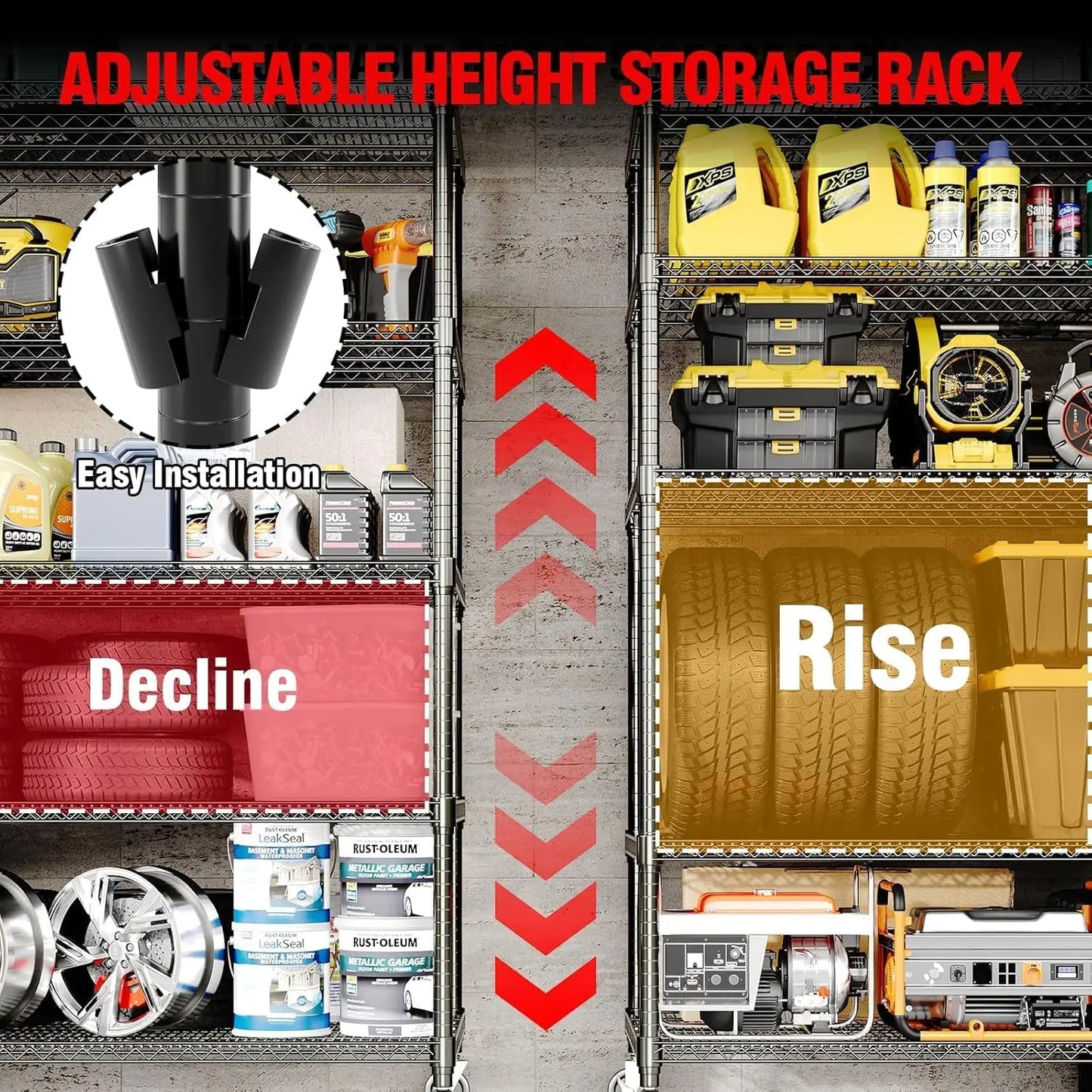 TWISTER.CK Industrial Metal Storage Shelving Unit With Wheels