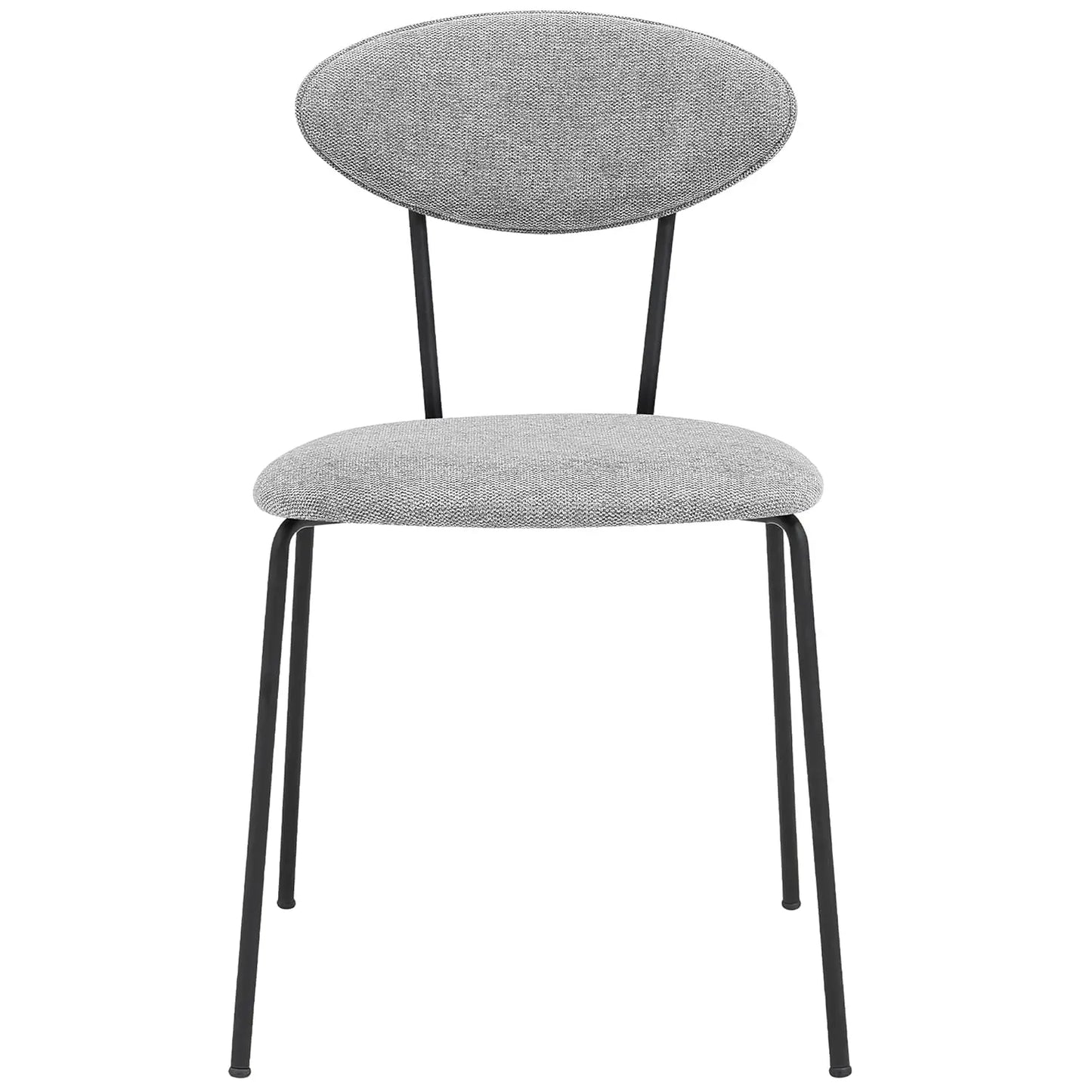 Modern Fabric Dining Chairs Set of 2 with Metal Frames