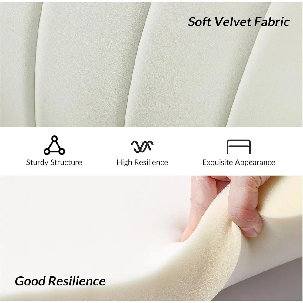 Modern Velvet Loveseat Sofa With Flower Back And Metal Legs