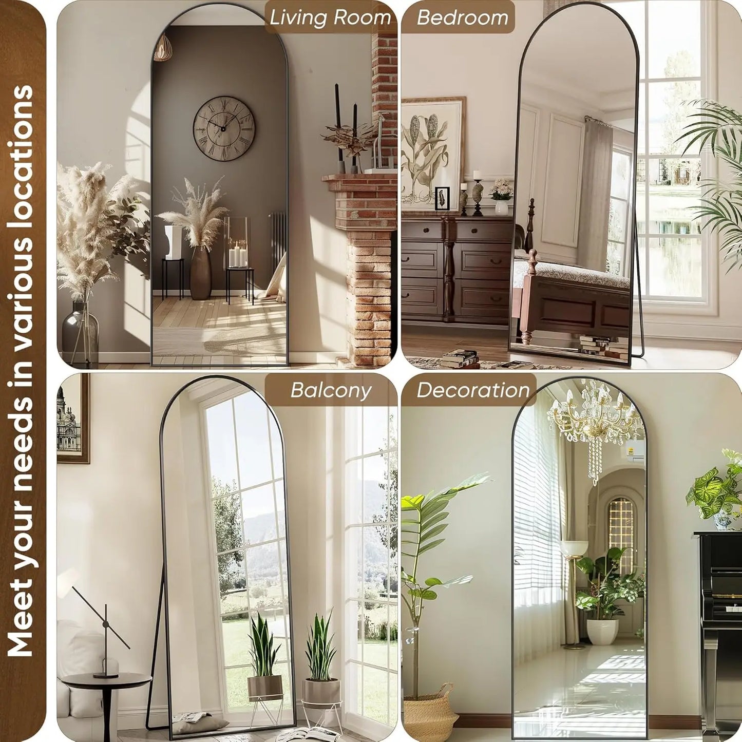 Antok Premium Floor Standing Body Mirror For Bedroom