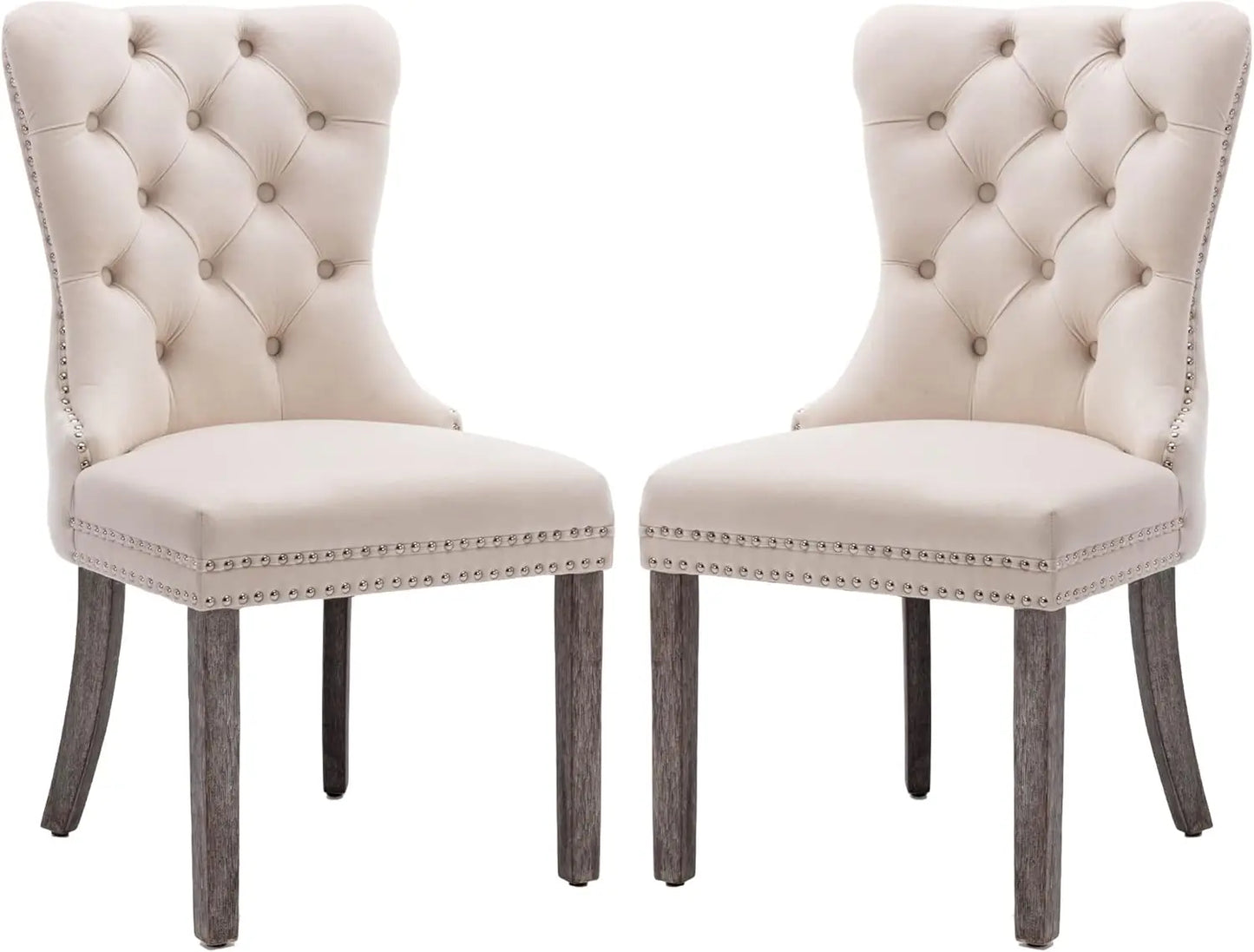 MOYU Velvet Dining Chairs Set Of 4 Tufted Upholstered Chairs