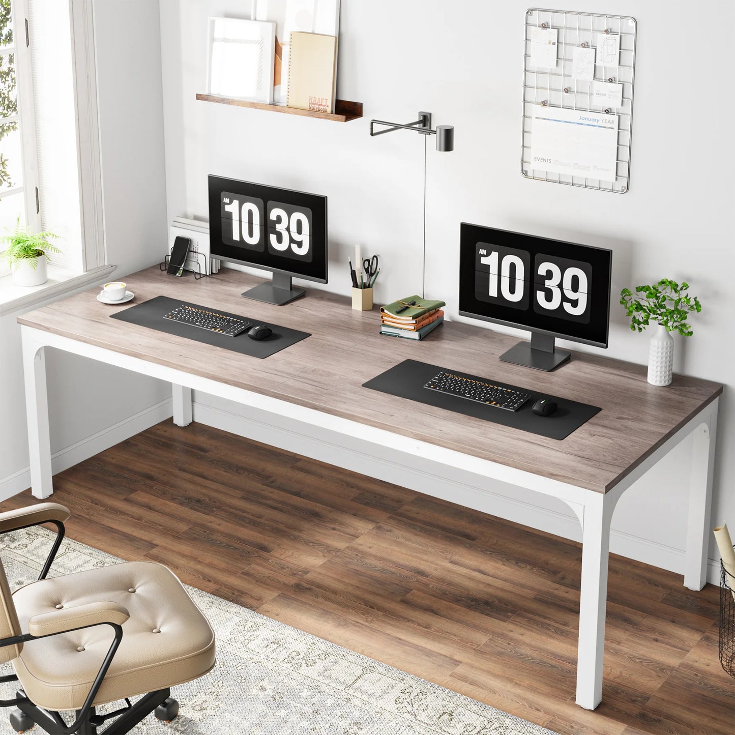 Tribesigns Extra Long Computer Desk For Home Office 2 Person