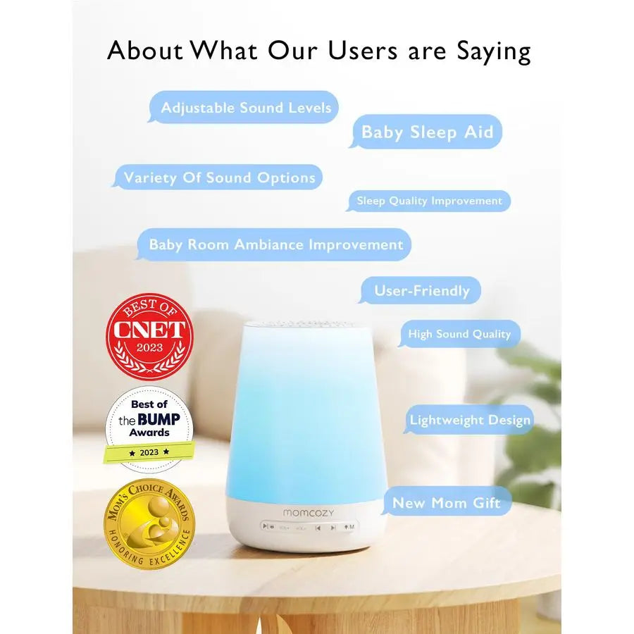 Baby White Noise Machine With Night Light And 34 Soothing Sounds