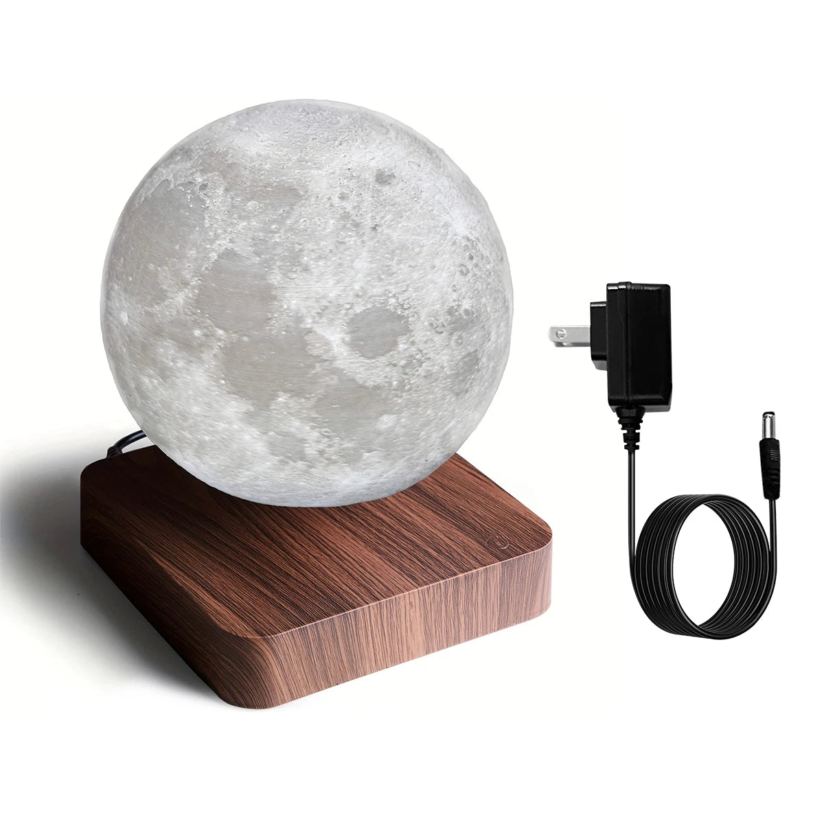 Mexllex Moon Lamp Magnetic Floating Night Light With Wooden Base