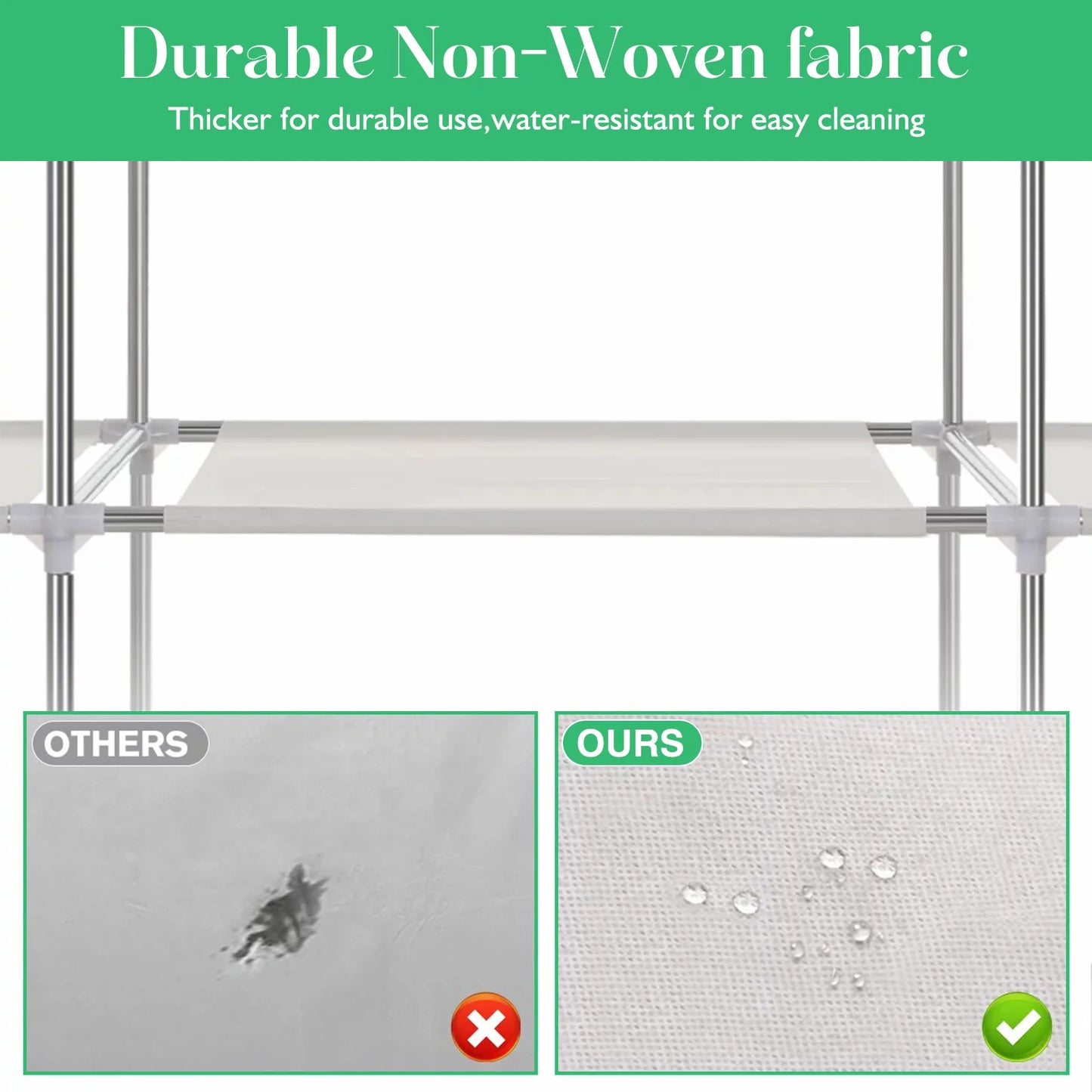 Closet Wardrobe Organizer Storage Dustproof Nonwoven Fabric Clothes Shelf