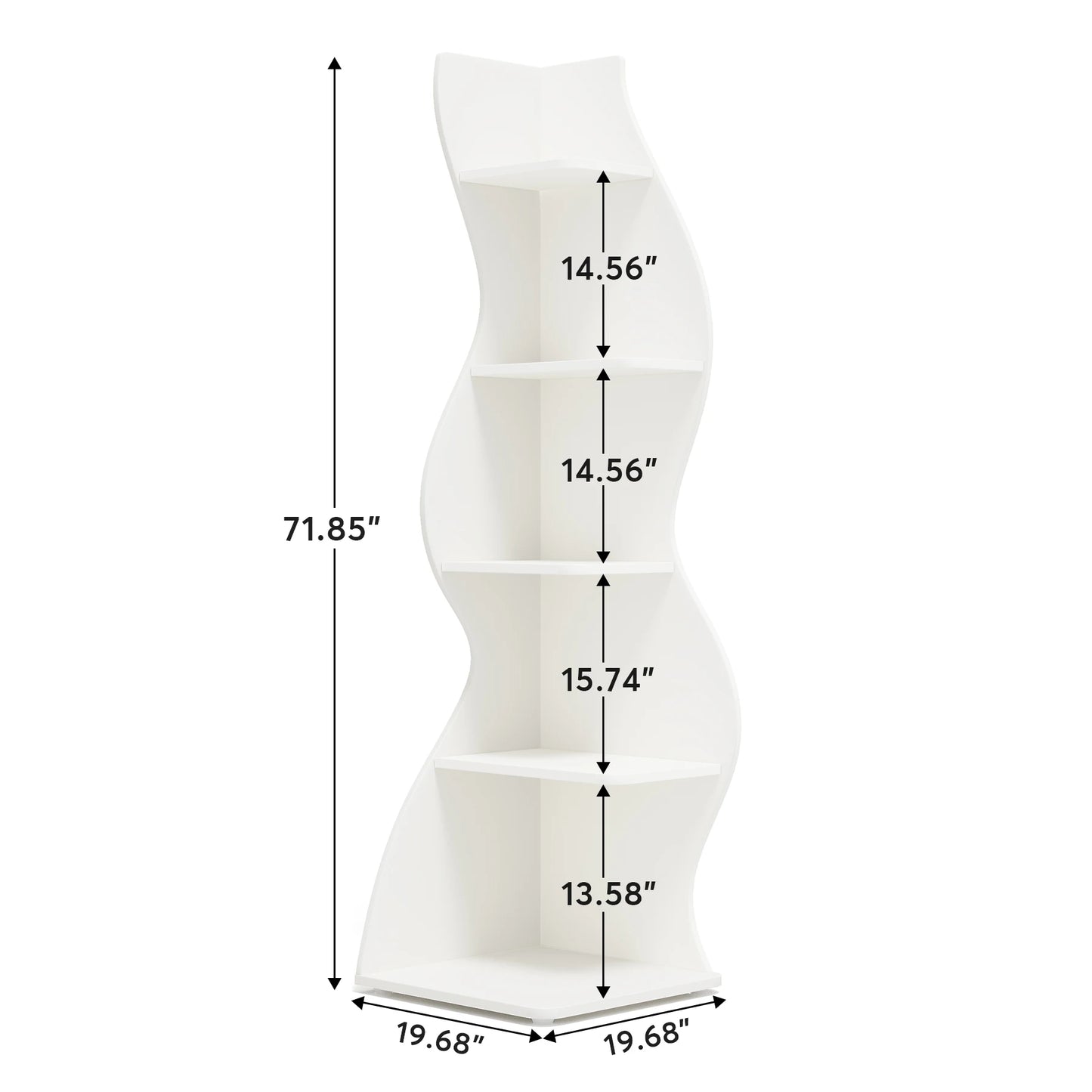Tribesigns 5-Tier Corner Shelf Wall Bookshelf