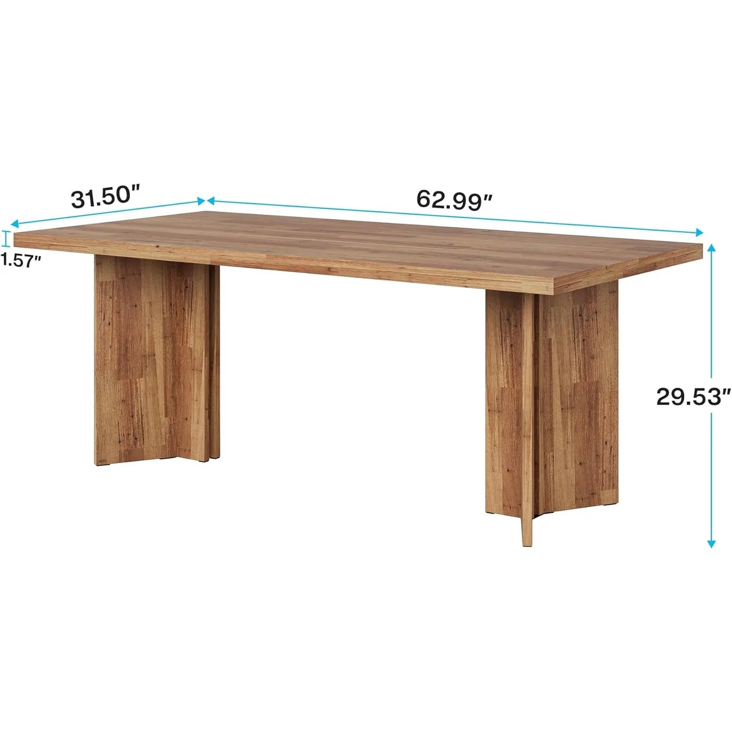 LITTLE TREE Farmhouse Dining Table for Dining Room