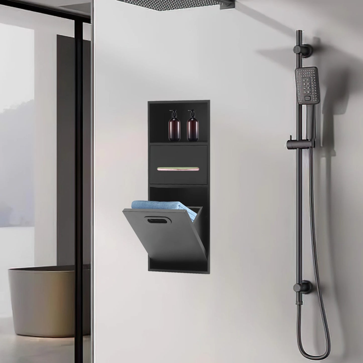 Shower Niche 304 Stainless Steel Recessed Storage Cabinet Wall Mounted