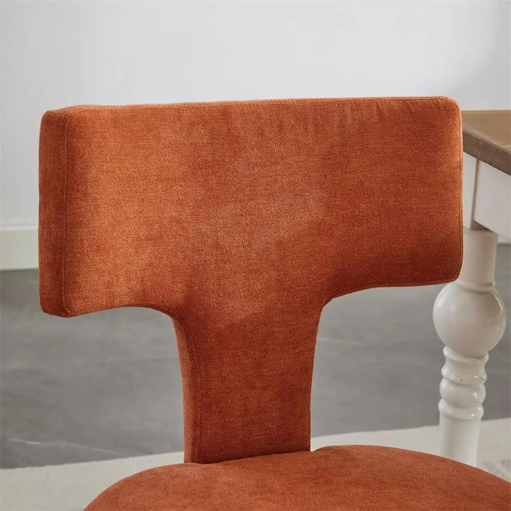 Upholstered Dining Chairs Set of 2 With Nailhead Trim and Wood Legs