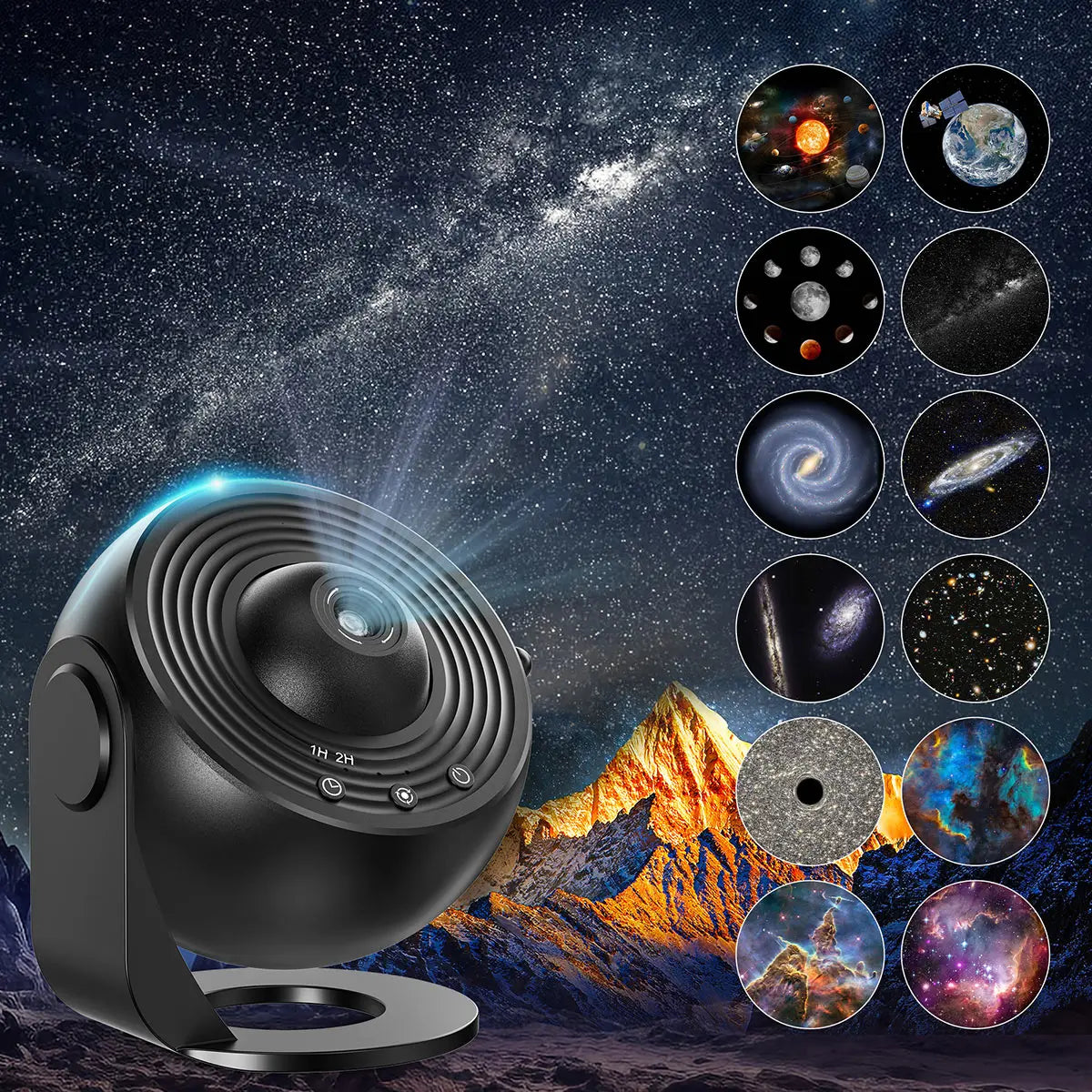 Mexllex Galaxy Ultral Star Projector 13 Film Discs Night Light