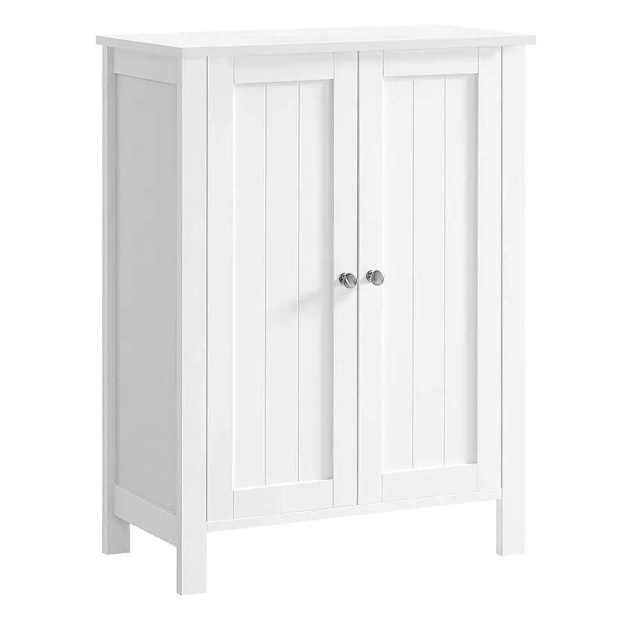 XMSJ Floor Storage Cabinet Freestanding With Two Adjustable Shelves