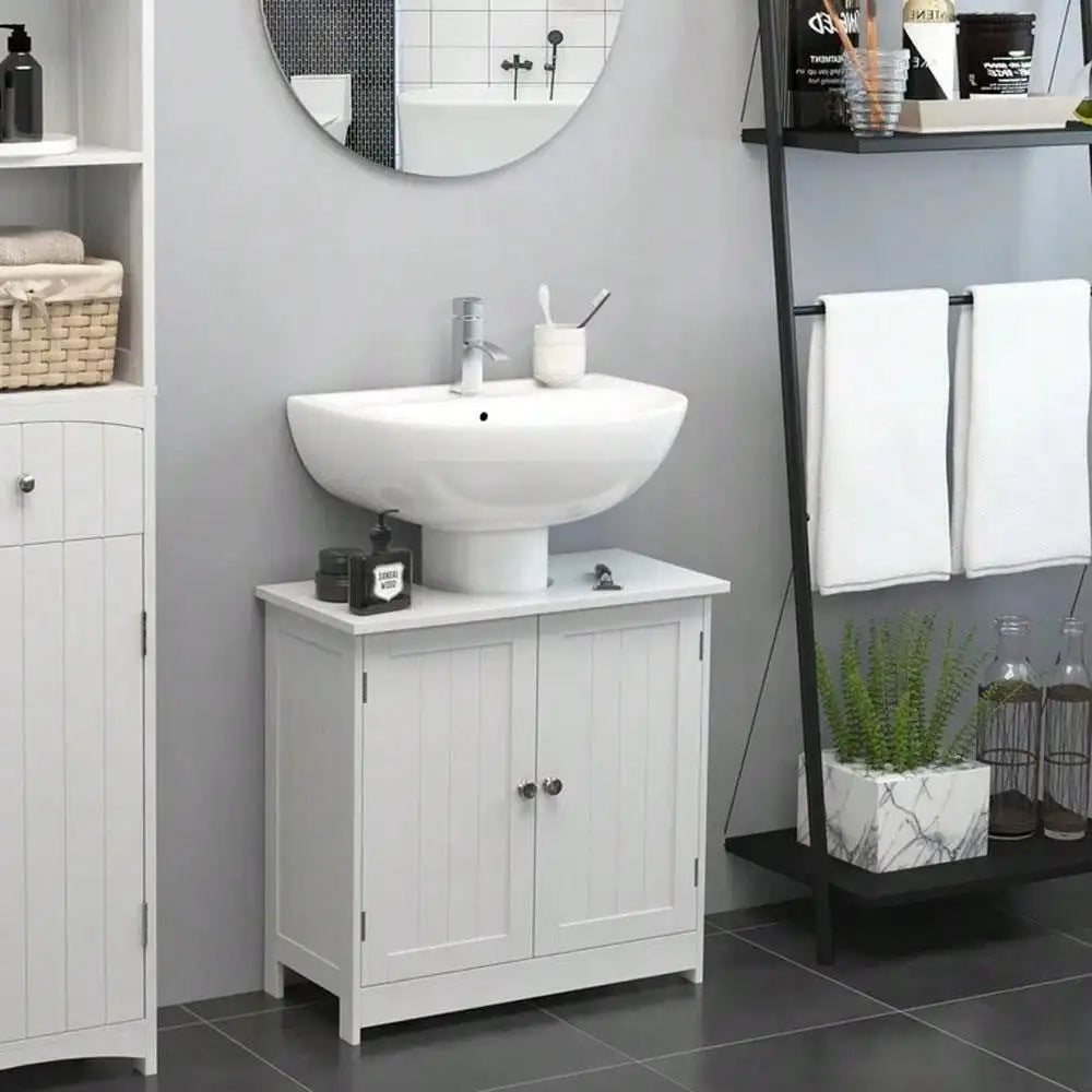 Marble Under Sink Storage Bathroom Vanity Cabinet With 2 Doors