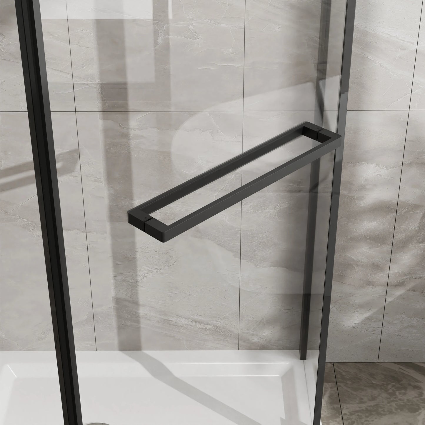 Frameless Shower Door Neo Angle Corner Enclosure Quarter Inch Clear Glass Pivot