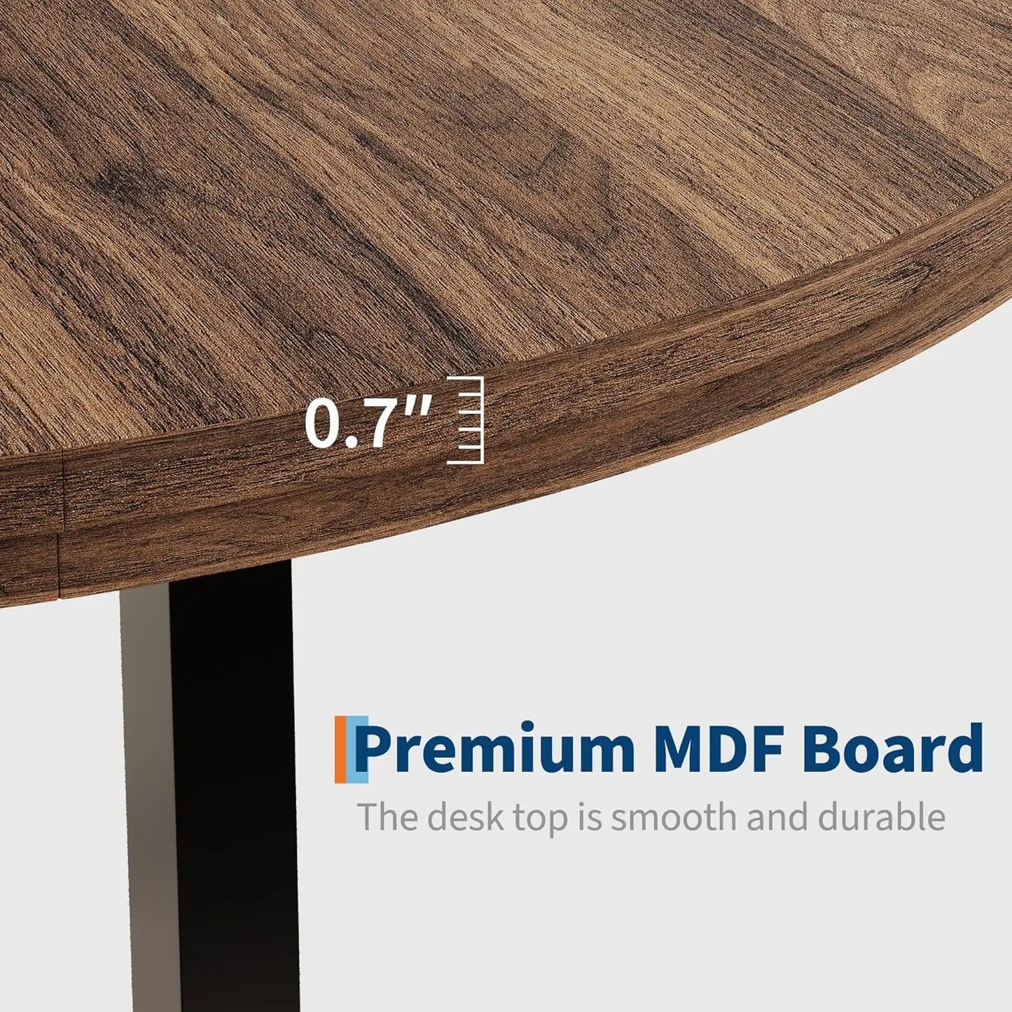 Studyset Industrial Dining Table with Rustic Wood Top and Metal Frame