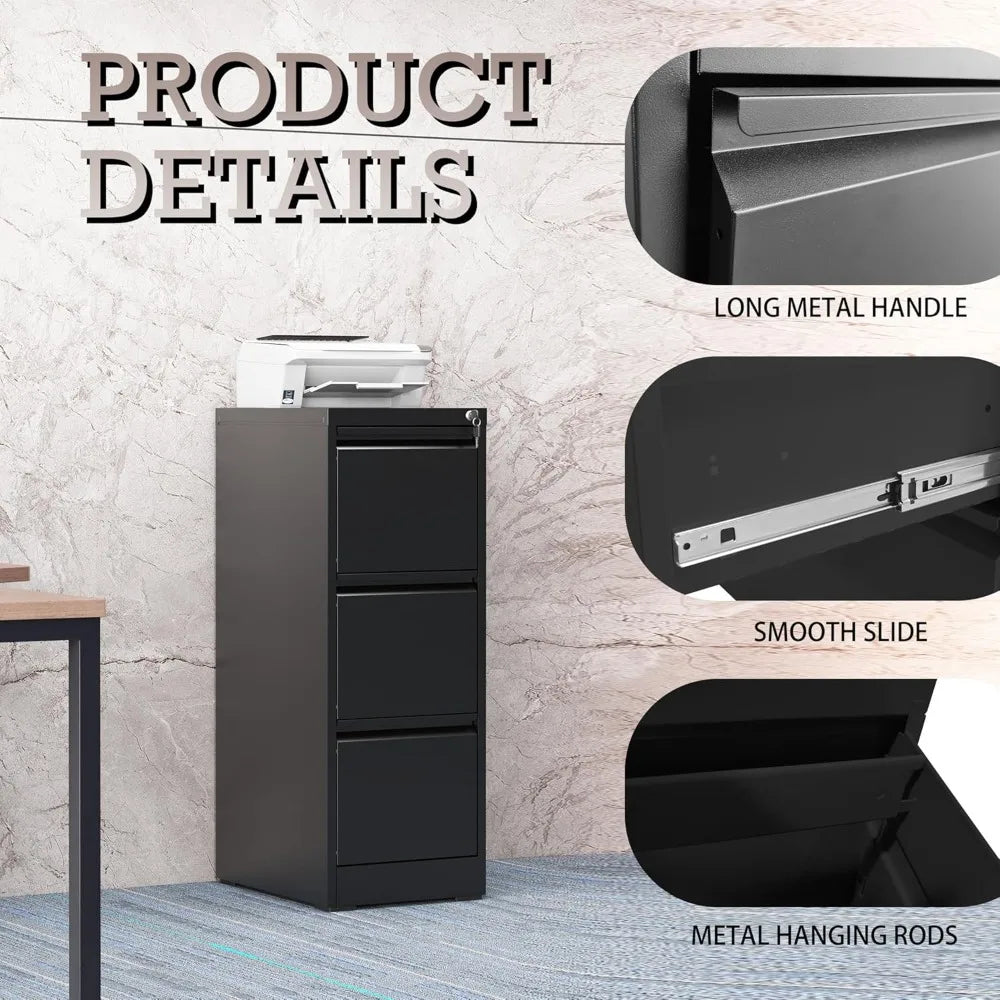 Locking Steel File Cabinet Storage For Legal Letter A4 Documents