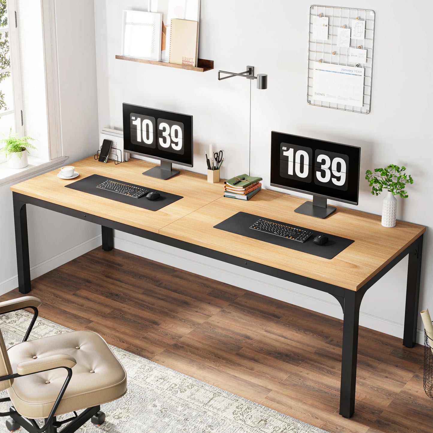 Tribesigns Extra Long Computer Desk For Home Office 2 Person