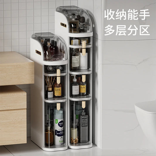 Plastic Narrow Gap Storage Cabinet for Kitchen and Bathroom