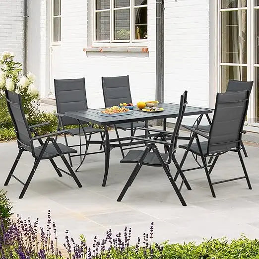 All-Weather Rattan Patio Dining Set With Removable Cushions Umbrella Hole