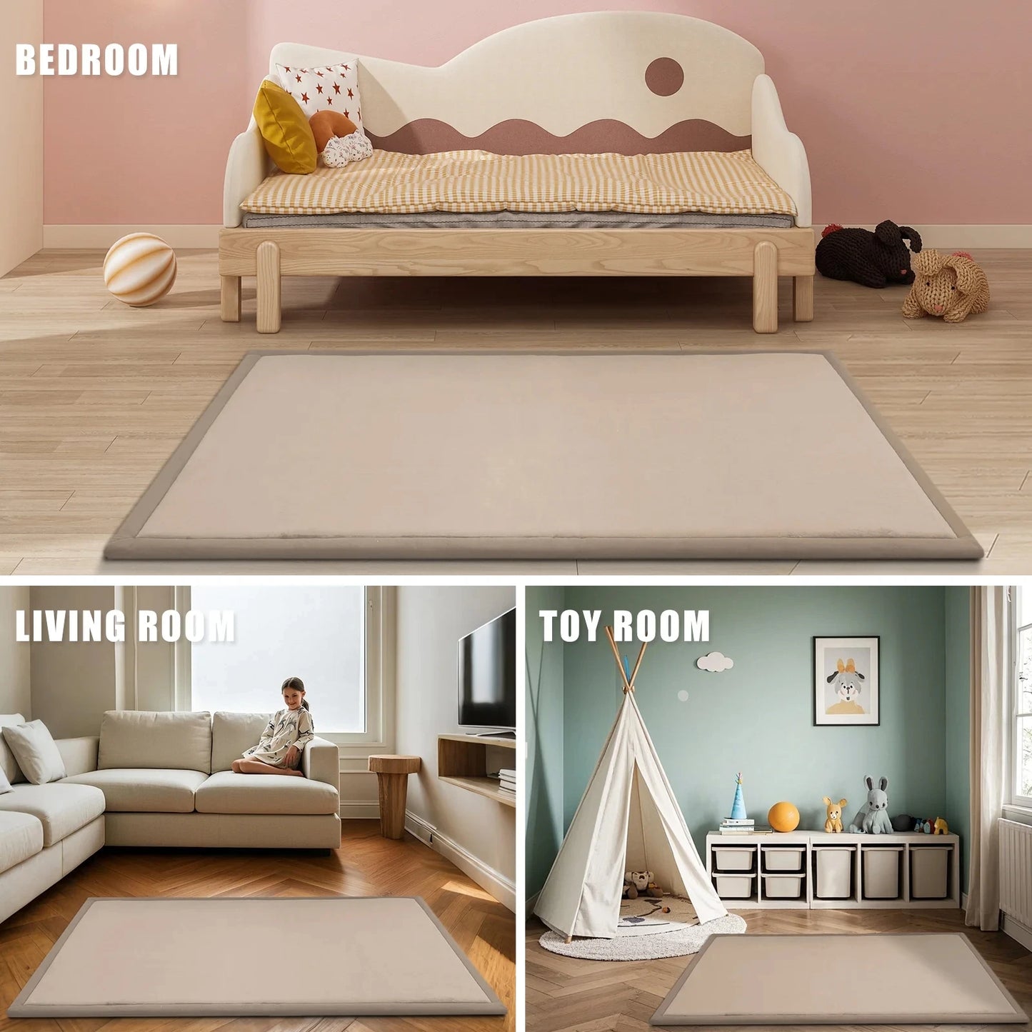 PaPaMat Baby Play Mat Tatami Style NonSlip Living Room Rug