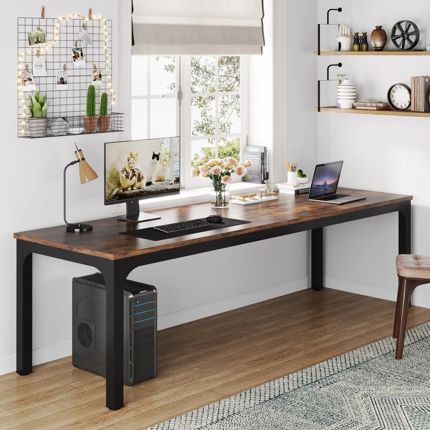 Tribesigns Extra Long Computer Desk For Home Office 2 Person