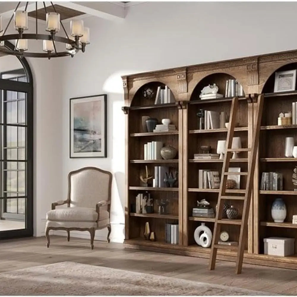 Traditional Ladder Shelf With Storage And Display For Living Room