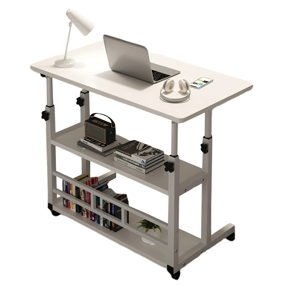 APWIKOGER Multi Layer Standing Desk Height Adjustable Wooden Computer Desk Workstation Bedside Table For Home Office