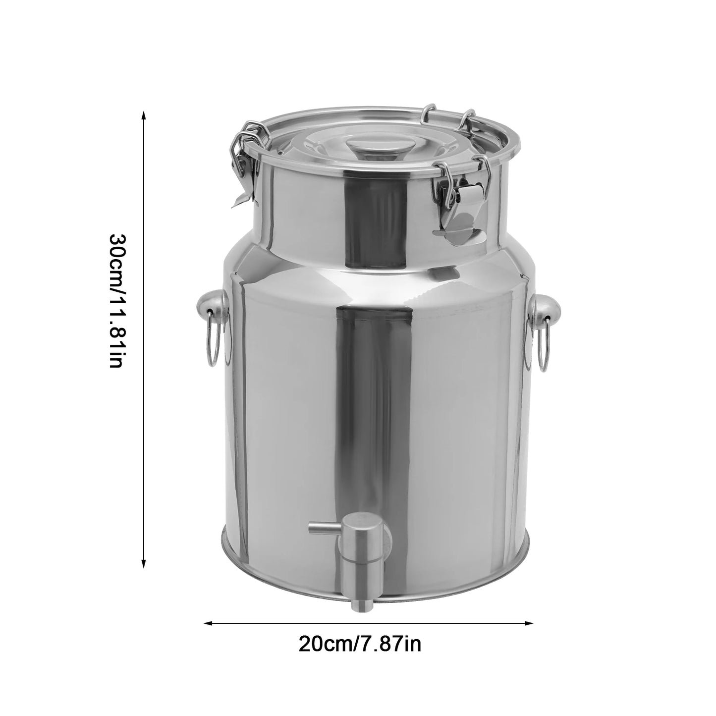 Bymaocar 304 Stainless Steel Milk Can With Spigot Beverage Dispenser