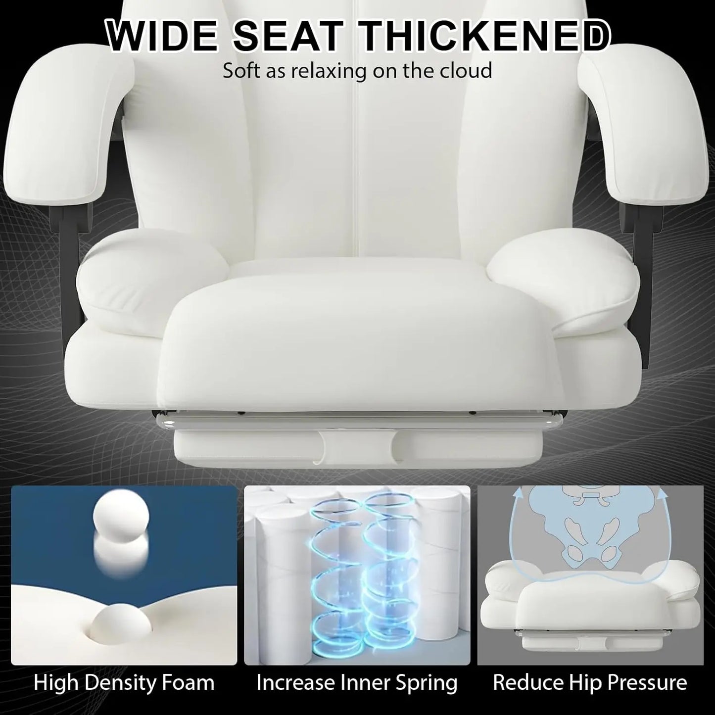 Big And Tall Leather Office Chair With Footrest And Headrest