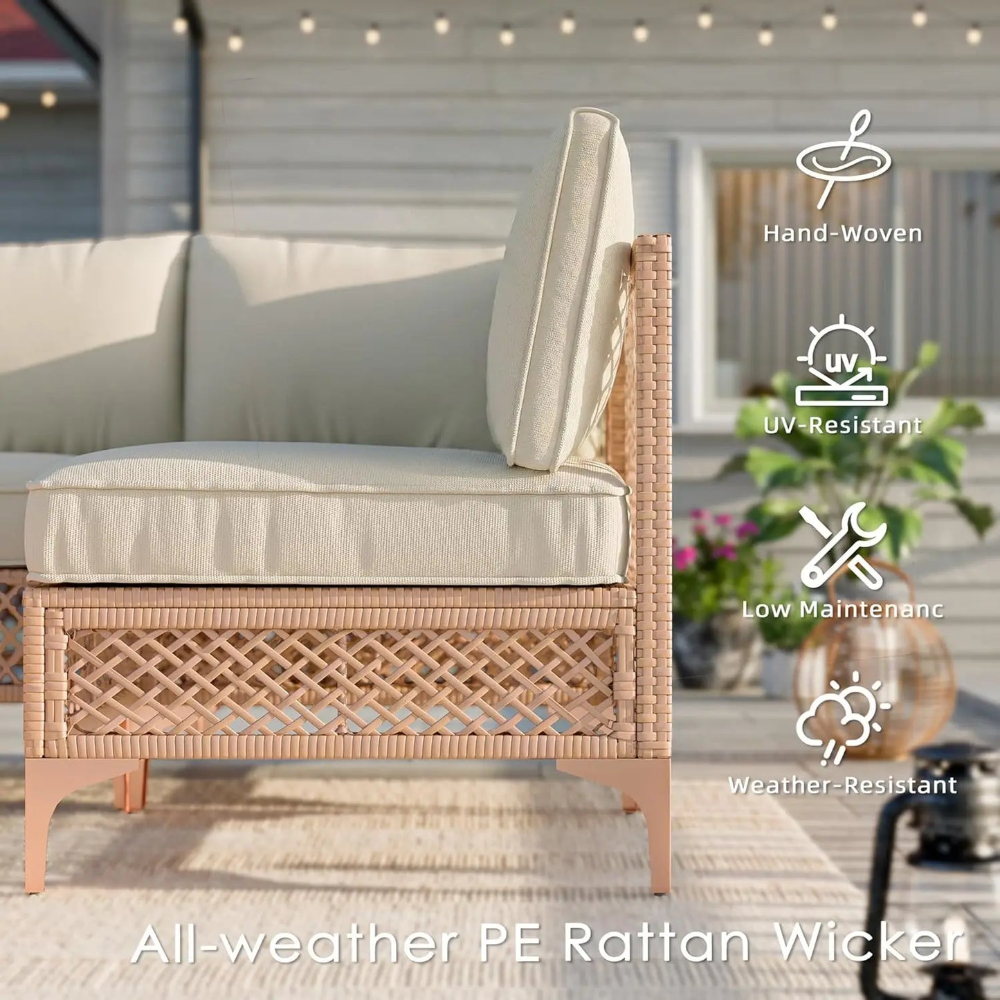 Xiaolang Wicker Patio Outdoor Conversation Set Cushions