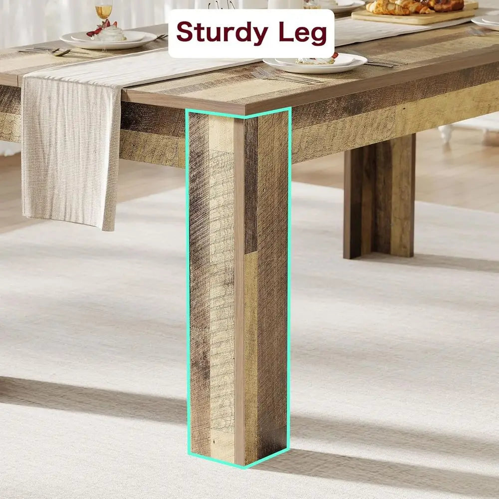 Farmhouse Style Rectangular Dining Table For Small Spaces