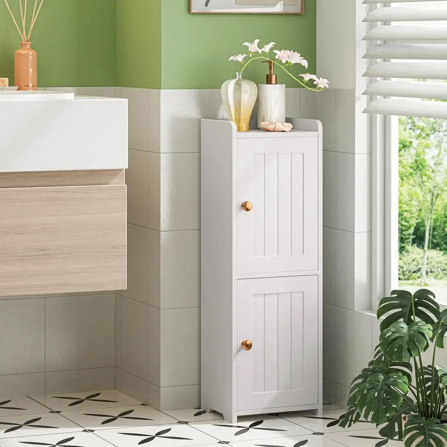 XMSJ Bathroom Storage Cabinet With Two Doors And Adjustable Shelf