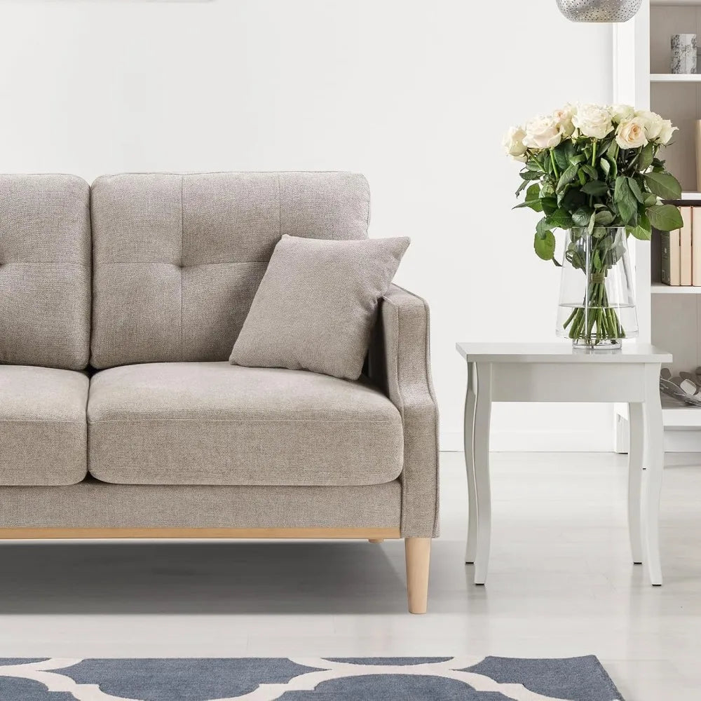 Ticify Velvet Upholstered Loveseat Sofa With USB Port